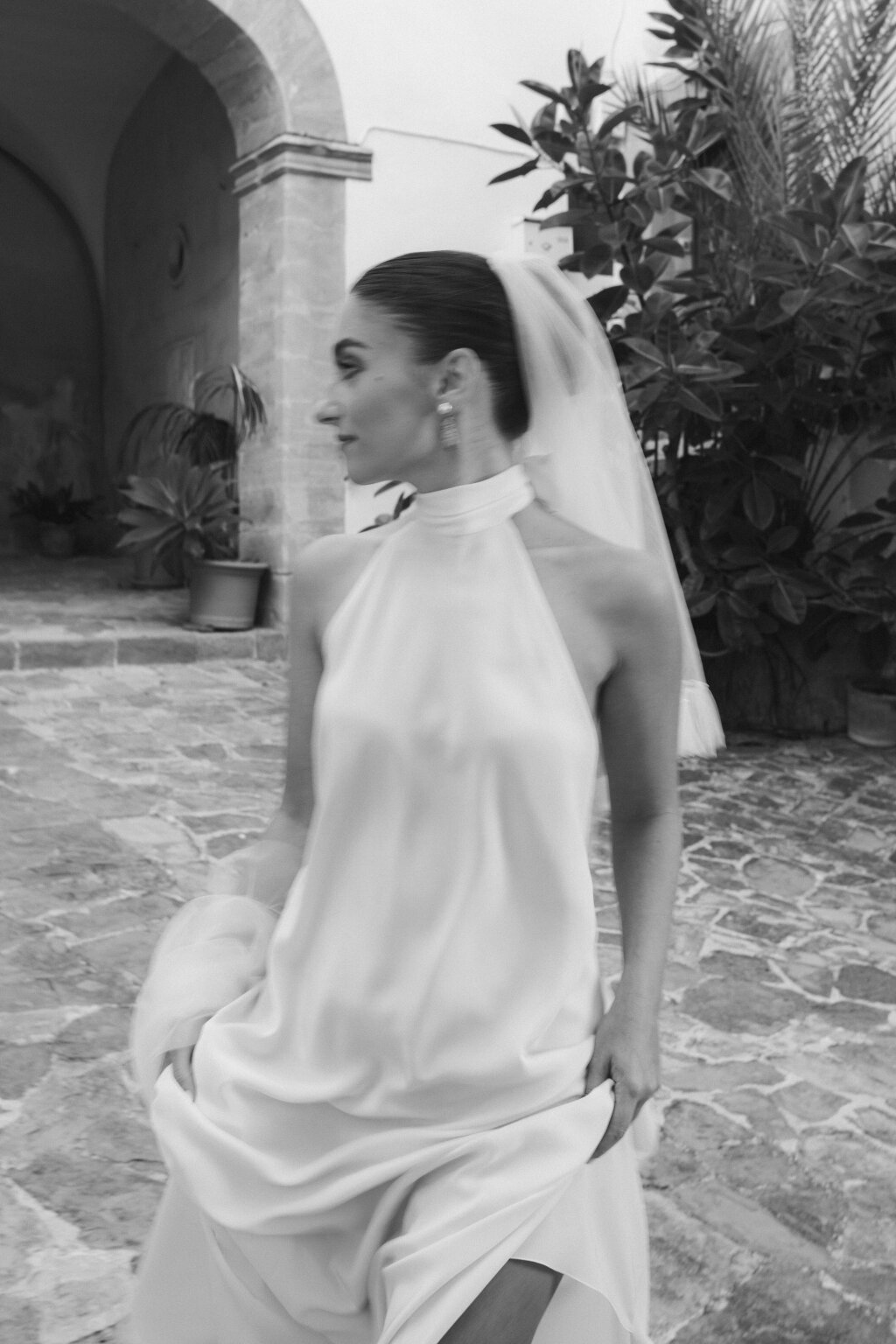 bride in motion.